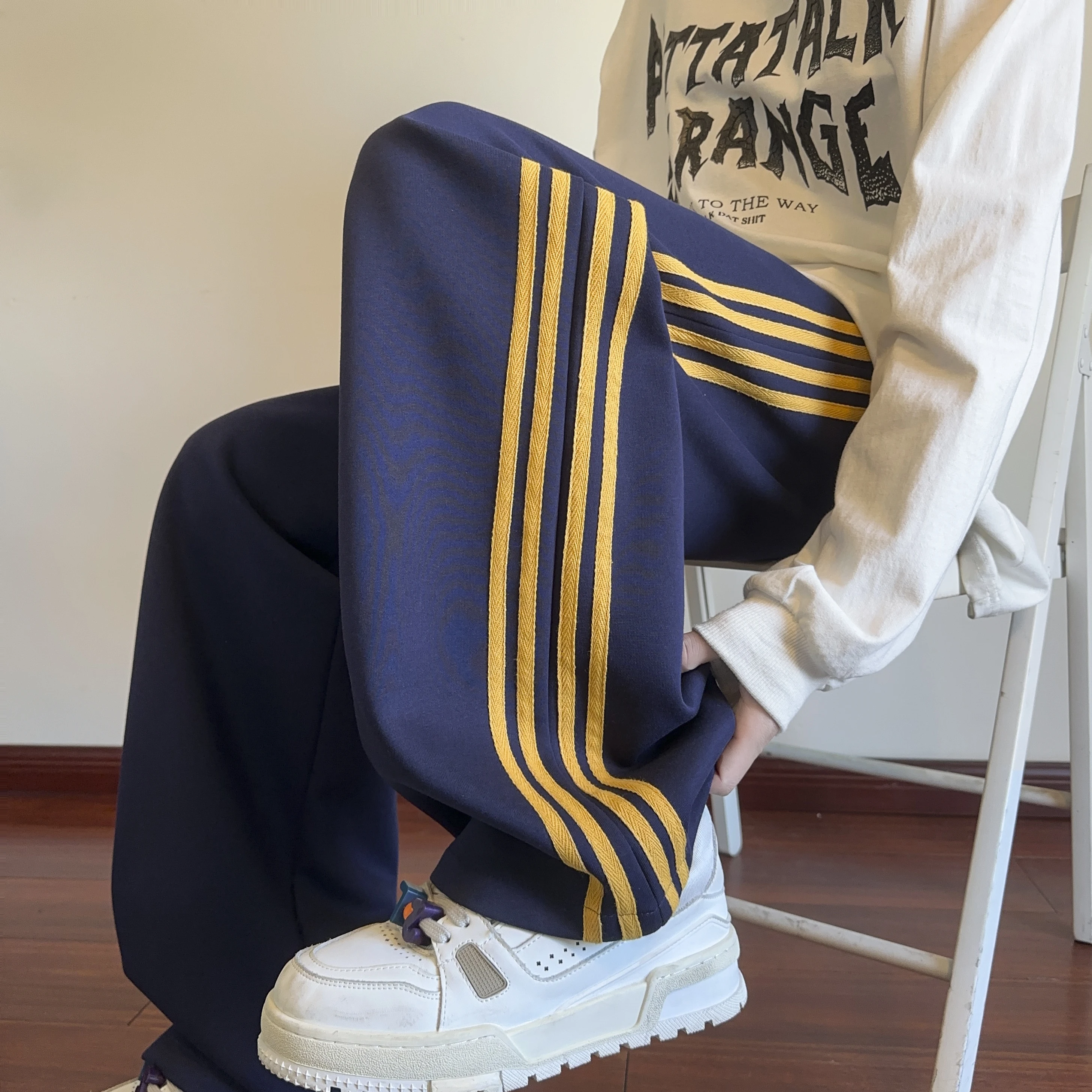 

Spring Autumn Men Casual Pants Men's Loose Casual Sports Fitness Jogger Trousers sweatpants