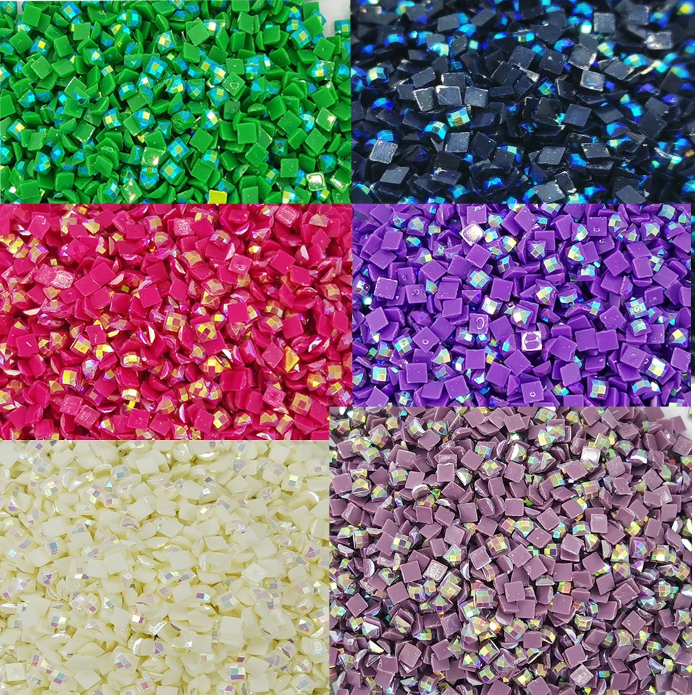 

Смешайте цвета AB камень квадратные сверла для DIY алмазная живопись вышивка крестиком вышивка стразами красочная мозаика цветной домашний декор