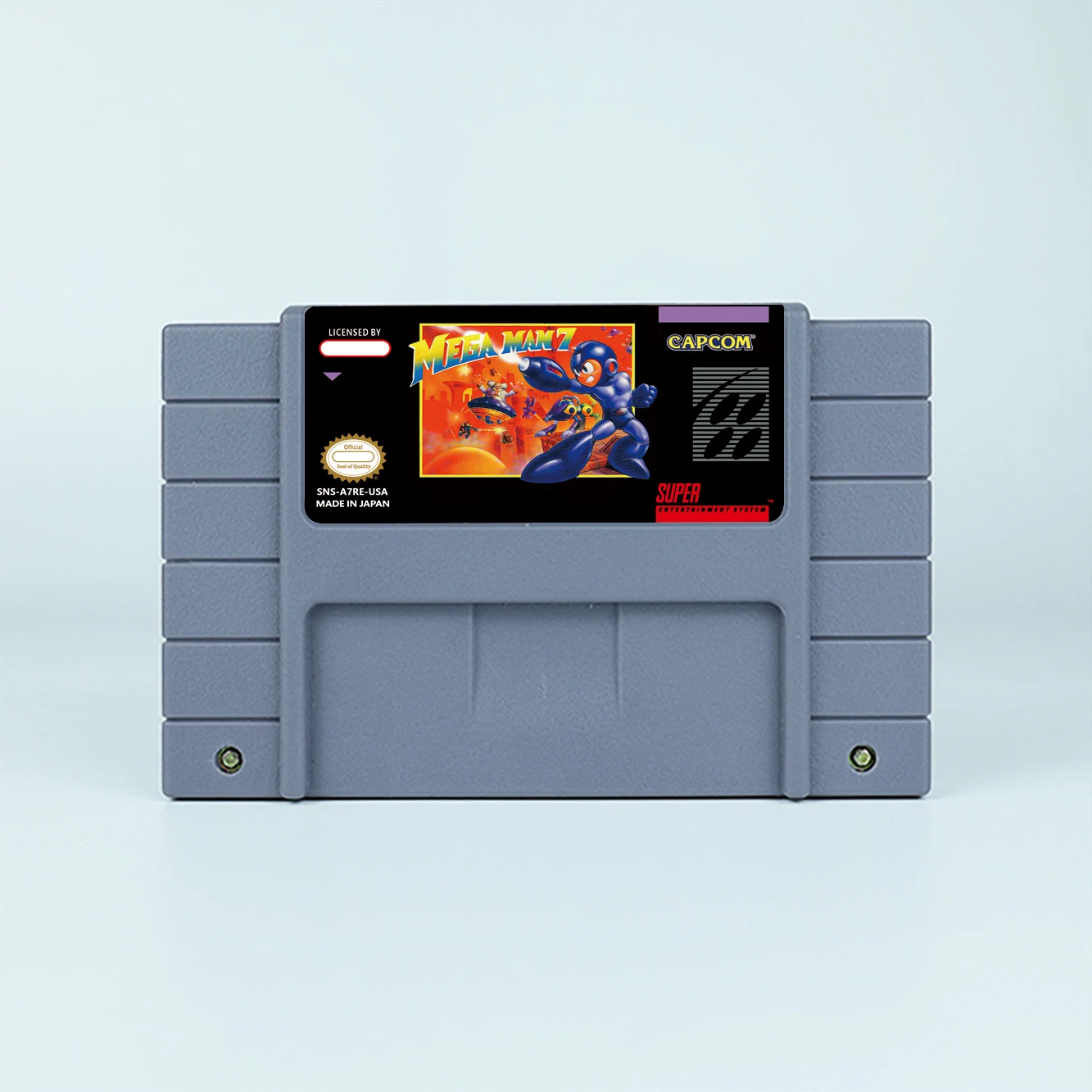 بطاقة ألعاب الحركة Mega Man 7 لـ SNES ، وحدات تحكم 16 بت مع صندوق البيع بالتجزئة ، خرطوشة ألعاب الفيديو ، EUR PAL USA NTSC