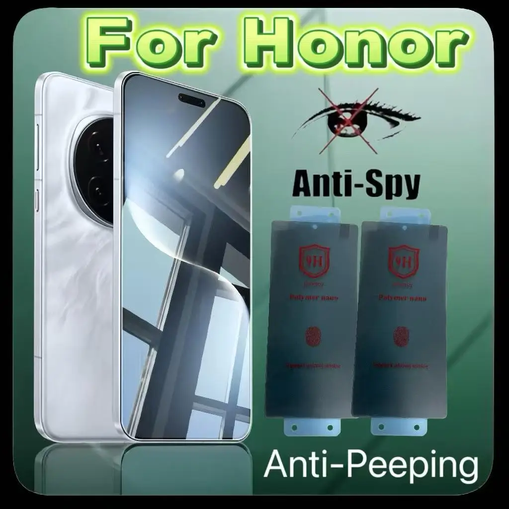 

Anti-peep screen protector for Honor Magic4/5/6 & 90/100 series, 2pcs, bubble-free, non-tempered glass