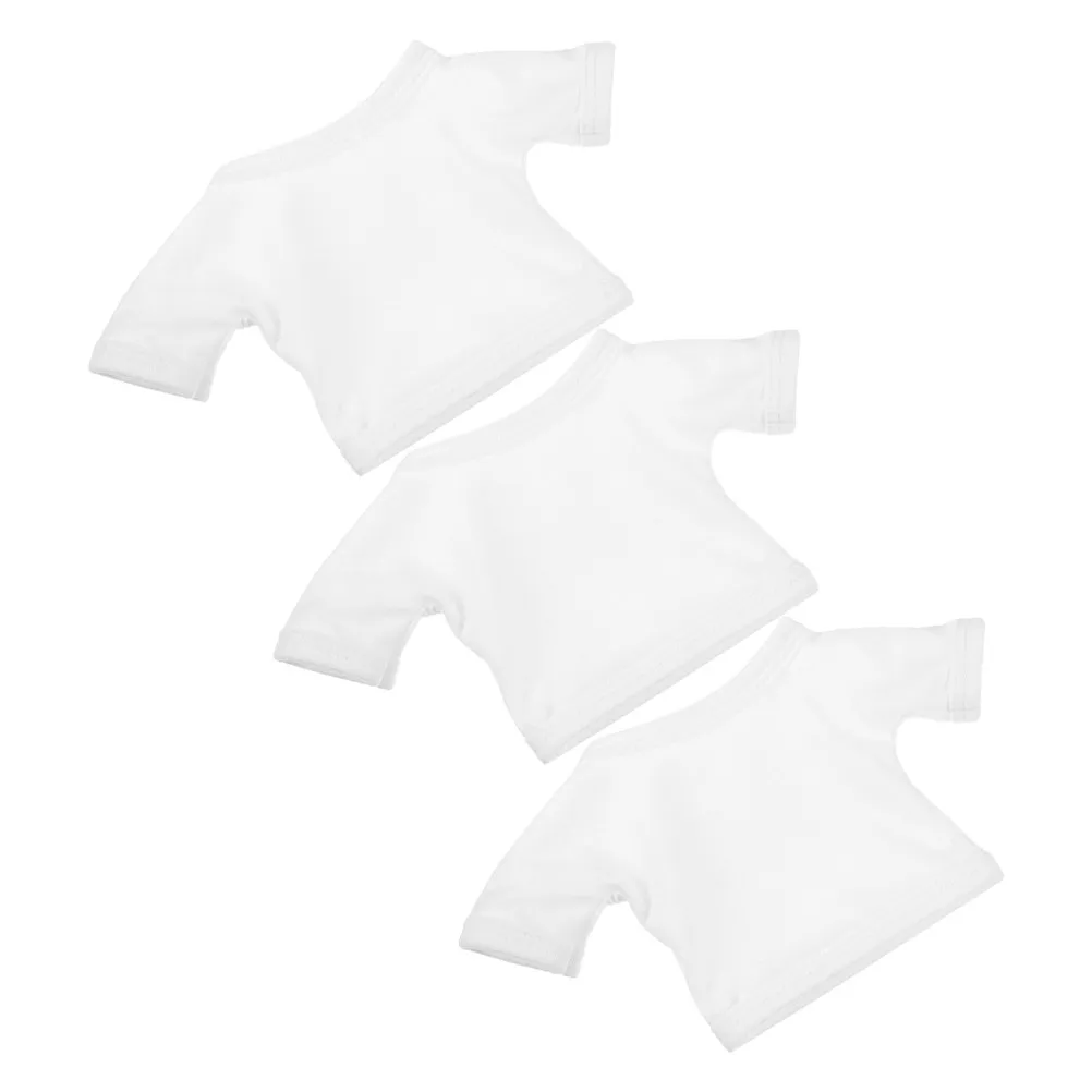 

Набор из 3-х нежных тканевых мишек-фигурок с коротким рукавом, элегантный и простой дизайн, декор в виде мягких игрушек, милые украшения для самостоятельного декорирования, многоразовые, декоративные