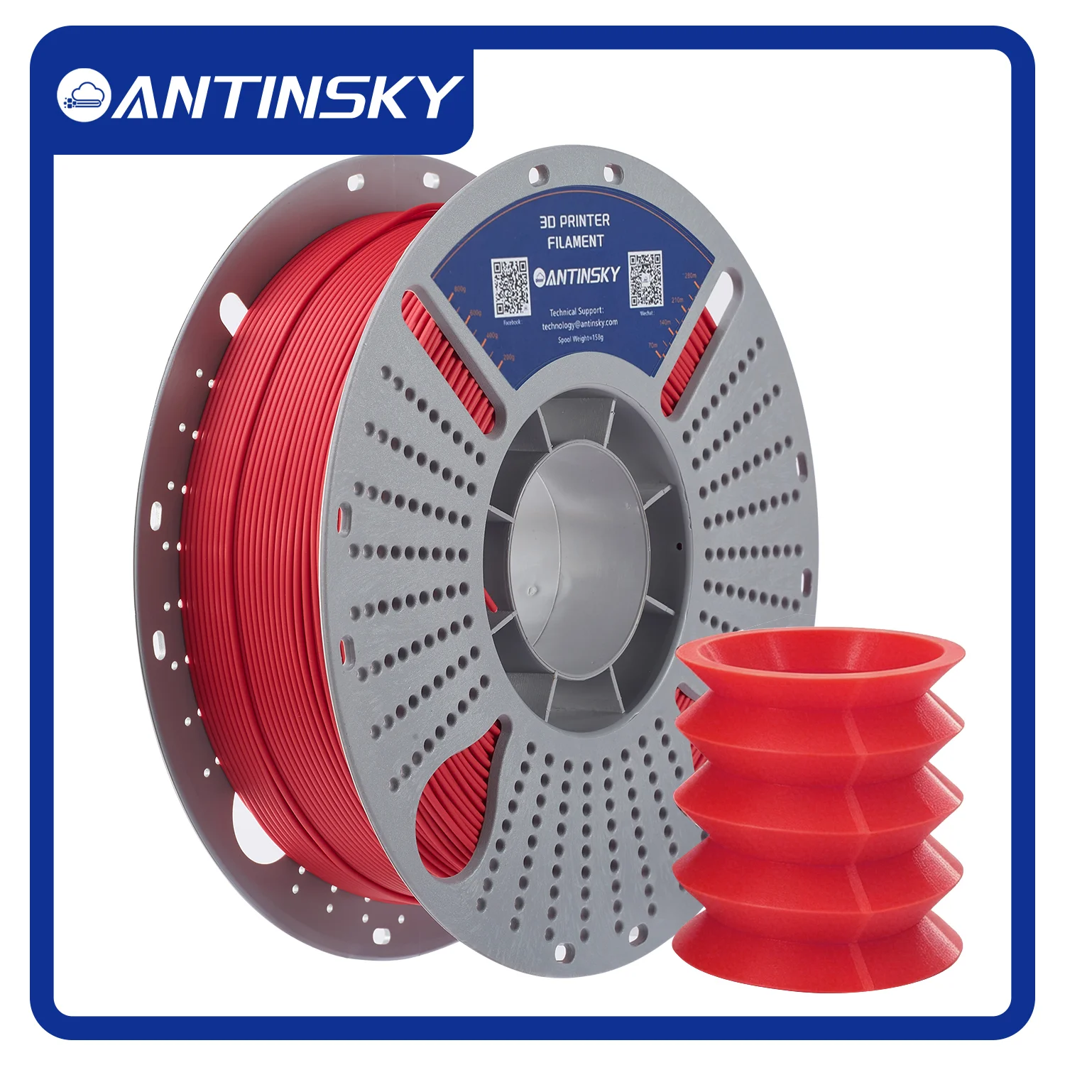ANTINSKY TPU 95A Filament 1.75mm Flexible Rubber 3D Printing Material Low Warping Wear Resistant Elastic Consumables For Printer