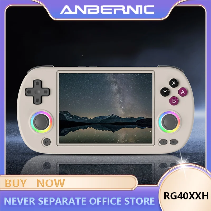 

RG40XX H Handheld Game Console Linux 64-bit System 4.0-inch IPS Screen Joystick RGB Lighting Retro Video Gaming Console