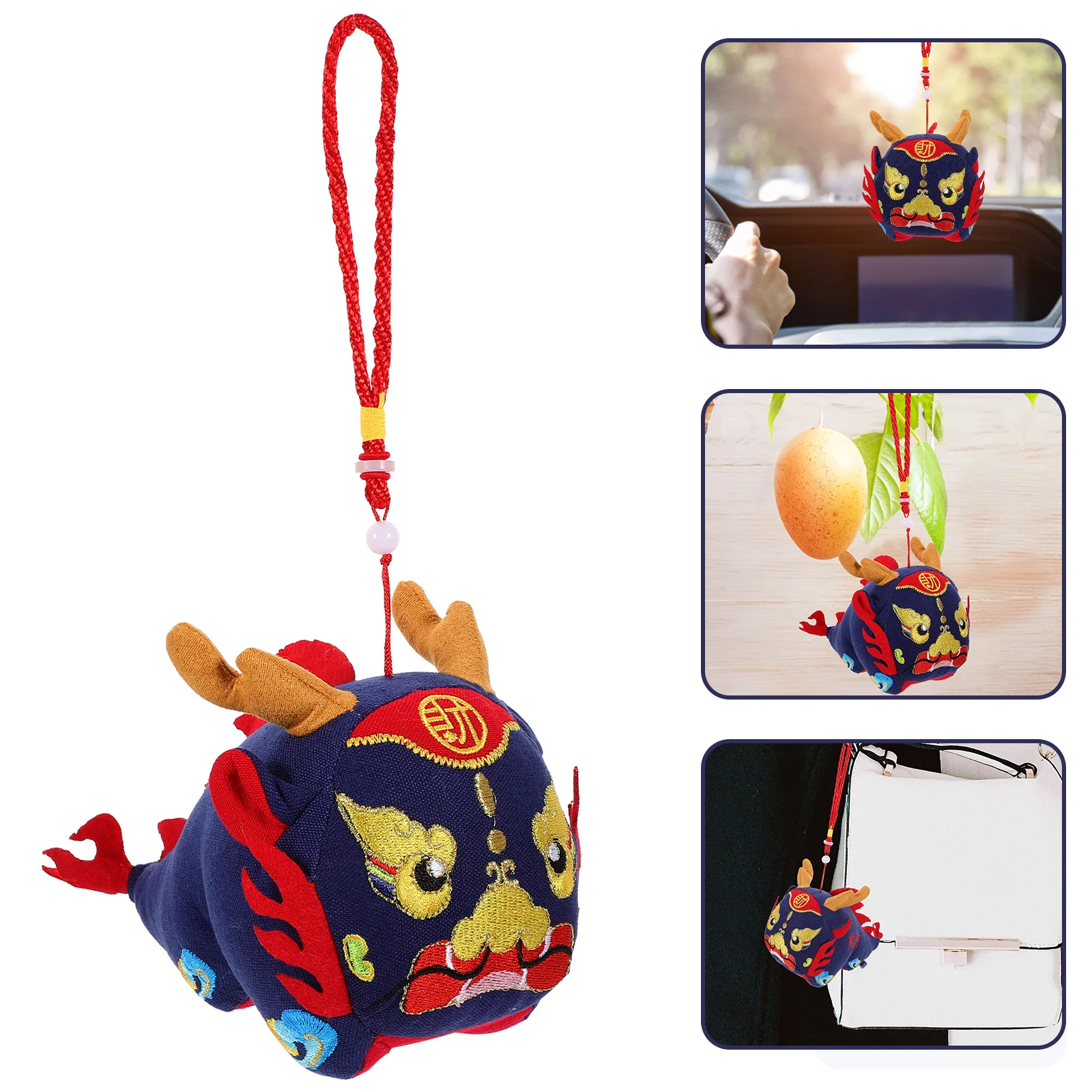 2024 Year of The Dragon Mascot Plush Toy Chinese Pendant (blue) (about 18 Cm) Toys Kids