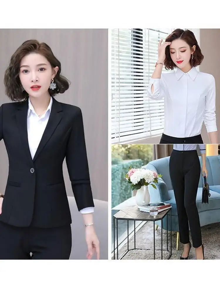 Весенне-осенний женский костюм Jaet Profional Спецодежда для офисных работников Студентов Работа интервью ор Све Long Sve