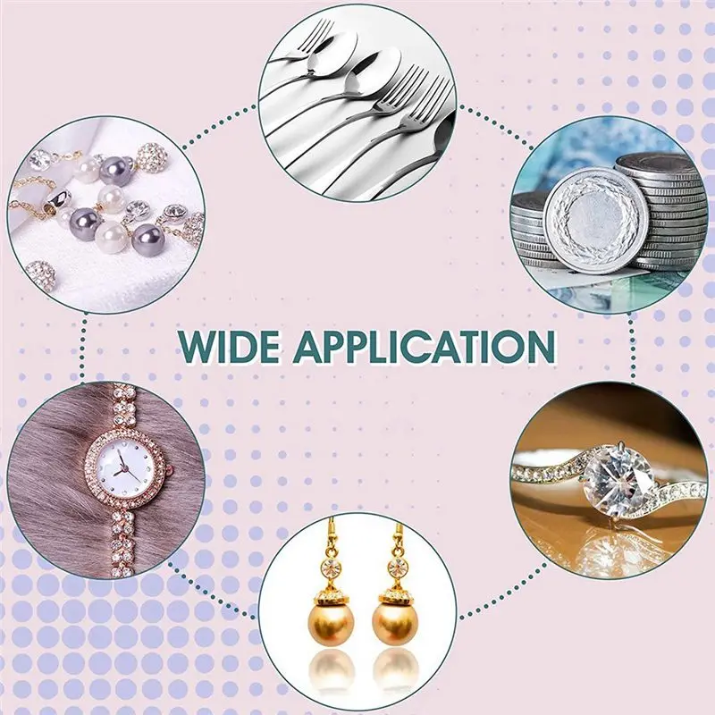 

ABJS 500 Pcs Jewelry Cleaning Cloth,Jewelry Wipes for Silver Gold Keep Brass Coin Ring Silverware Watch Clean