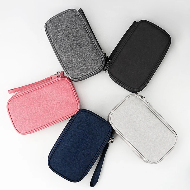 Travel Cable Organizer Bag Pouch Electronic Accessories Carry Case Portable Waterproof Double Layers Storage Bag For Cable Cord