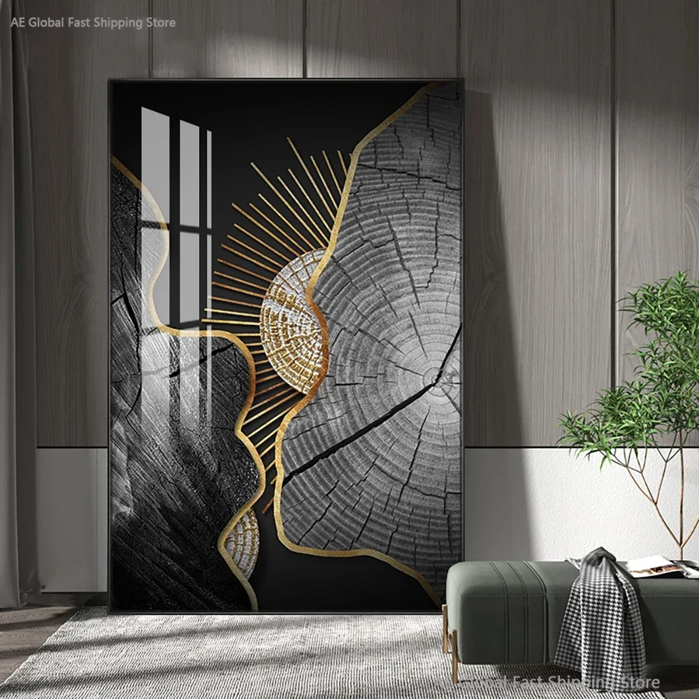 Light Luxury Minimalist Style Poster Bedroom Wall Art Abstract Annual Ring Mural Canvas Painting Home Decoration Aesthetics