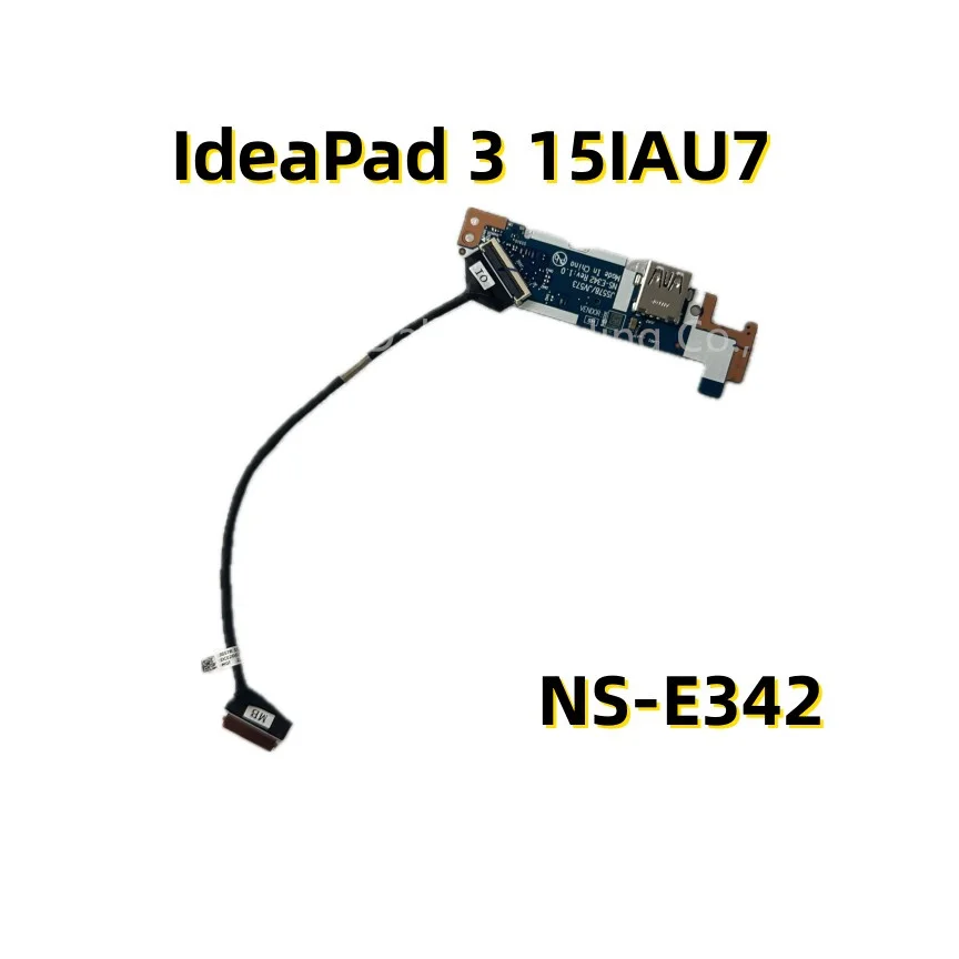 Original For Lenovo IdeaPad 3 15IAU7 Power Button Switch USB Reader Card Board With Cable JS578/JV573 NS-E342 5C50S25335