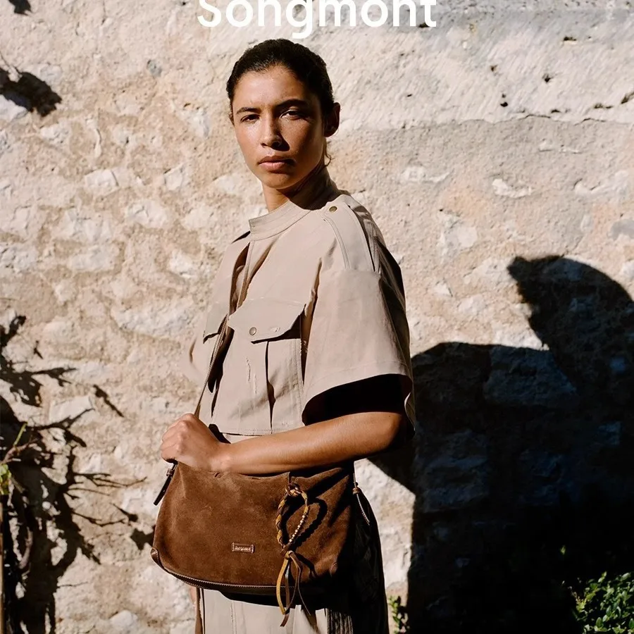 

Songmont Hobo Bag Suede Underarm Commuter Bag Dumpling Bag Designer Crossbody Shoulder Bag