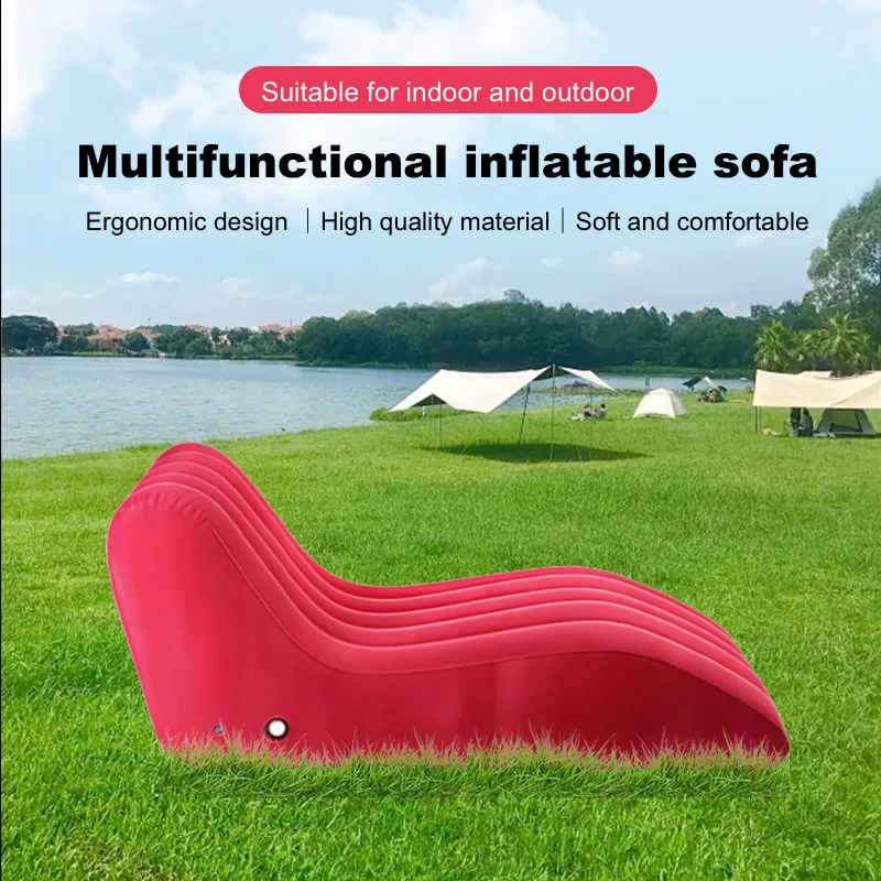 

Складное воздушное кресло для кемпинга на открытом воздухе - массажное кресло с откидной спинкой | Внутренний двойной надувной диван-кровать с электрическим насосом