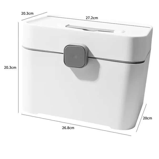 Scatola portaoggetti in plastica per nail art Strumenti per unghie Organizzatore per smalto gel Asciugatrice per unghie Contenitore per lampada Pennello Porta accessori per manicure