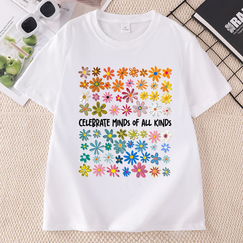 Celebrate Minds of All Kinds T Shirt Autism Awareness T-Shirt Sped Teacher Special Education Teacher Tshirt Women Clothing