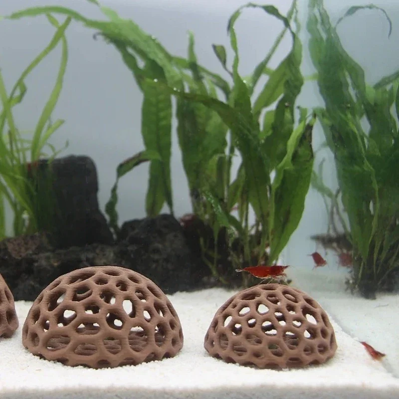 Aquarium Shrimp Dome Shelter Hollow Ball Se House Aquarium Decoration Moss Ball Pet Supplies Aquatic Equipment Scenery ﻿
