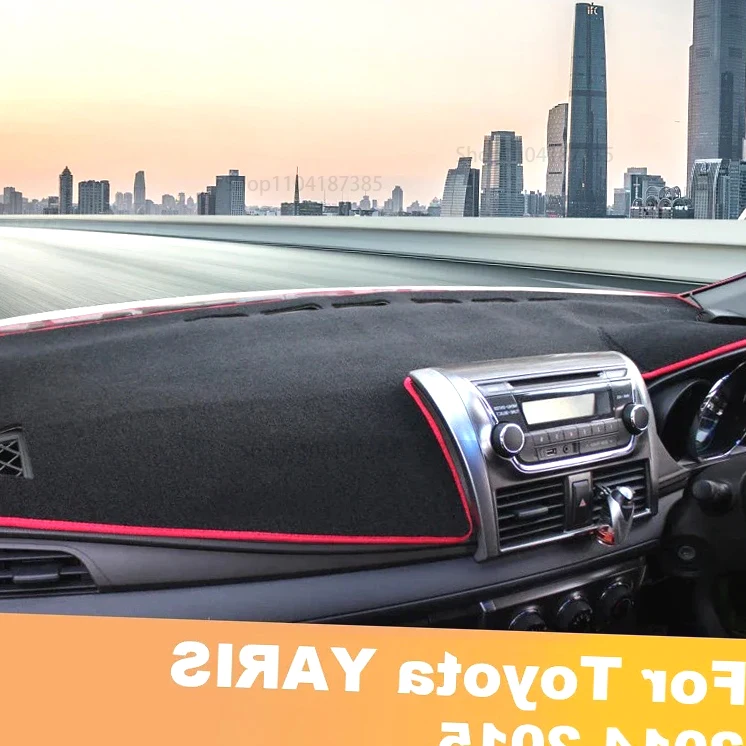 

Introducing! Car dashboard Avoid light pad Instrument platform desk cover Mats Carpets Anti-UV LHD For Toyota YARIS L 2014 2015
