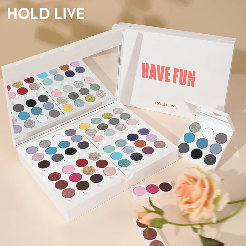 HOLD LIVE Play Makeup Magic 63-Color Eyeshadow Tray Blue Mint Black ombretto staccabile fai da te cosmetici per il trucco a lunga durata