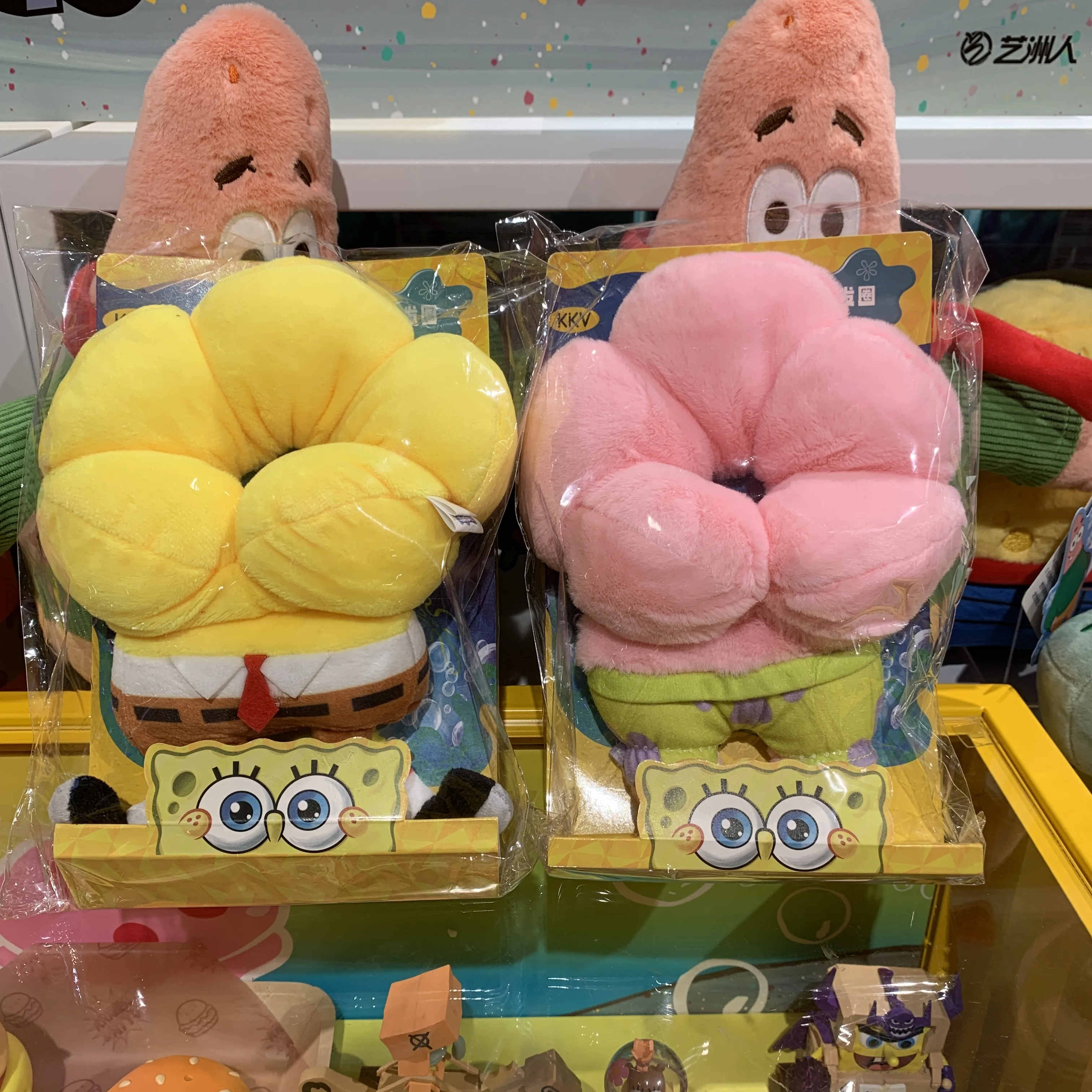 

SpongeBob SquarePants Cute Plush Hair Scrunchie Adorable Furry Hair Tie for Girls Women Ponytail Holder Gift