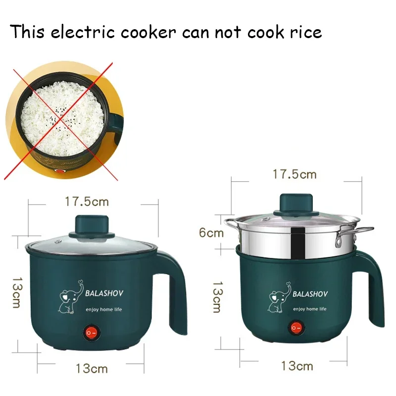 Mini Electric Cooker 1-2 People Non-stick Cooking Hot Pot steamer Hot Pot Multifunction Electric Cooker for Home 110V/220V