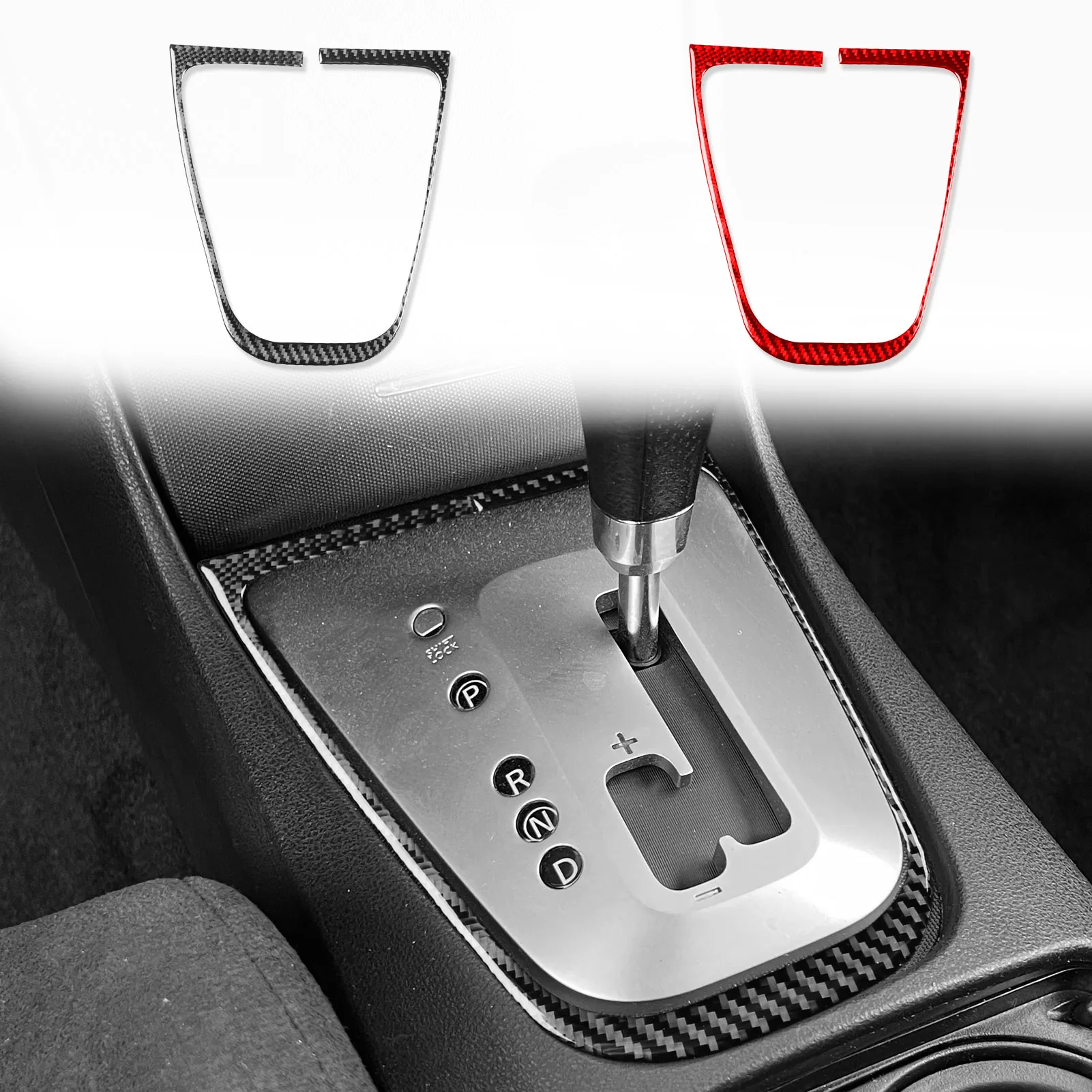 Carbon Fiber Gear Shifter Console Outer Panel Car Accessories Interior Cover Trim Sticker For Nissan Altima / Teana 2008—2012