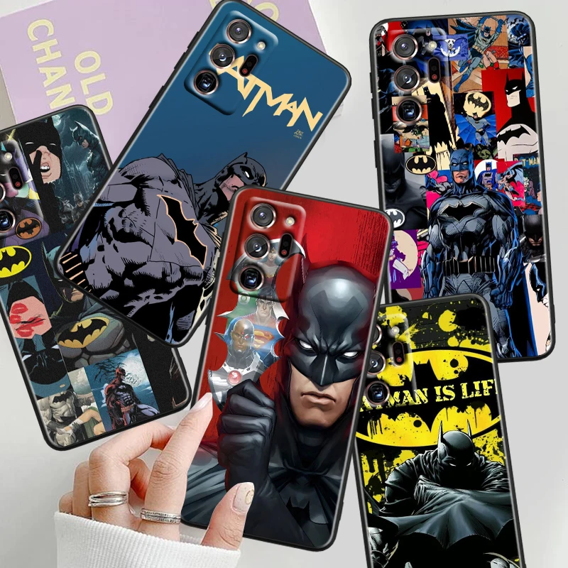 Hero B-Batman Hot For Samsung Note 20 10 Ultra Plus A31 A14 A12 A70 A34 A25 A04 A05 A15 A24 5G Black Funda Phone Case