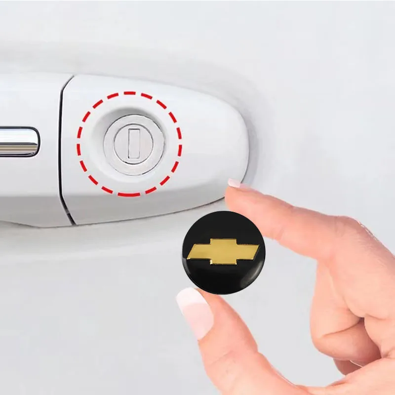 Metal Car Styling Key Shell Stickers 14/18mm Chevrolet Logo Badge Emblem For Chevrolet Silverado Malibu Cruze Blazer Spark Aveo - view 5