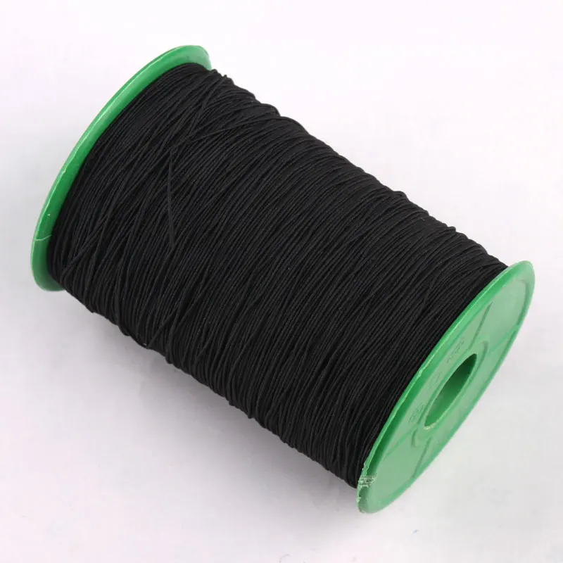 0.5MM core elastic thread extremely fine round elastic rope sewing bottom thread rubber band elastic belt large roll black white