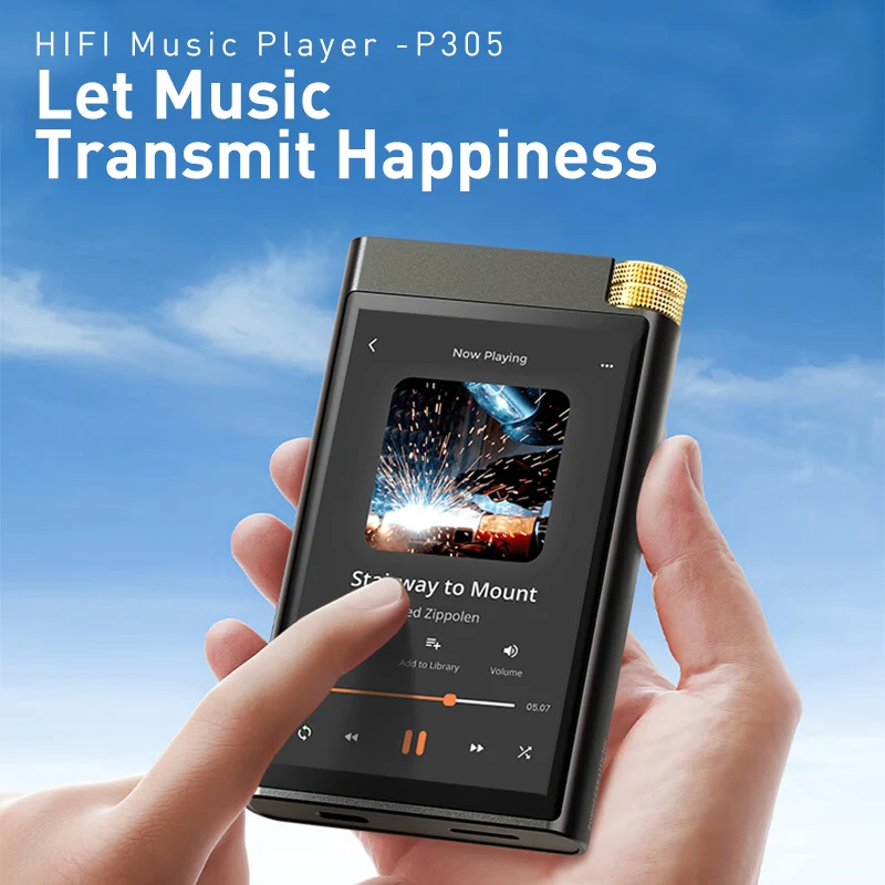 Lossless HiFi MP3 Player DSD High Resolution Digital Audio Music Player with Line Output, High-Res DAC Portable HiFi MP3 Player