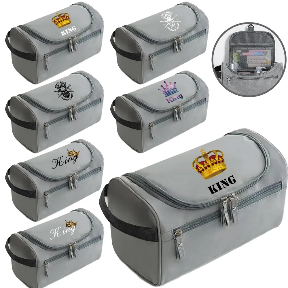 

Набор дорожных косметичек-органайзеров серии King Printing: незаменимые аксессуары для путешествий, портативные, роскошные, для хранения косметики и туалетных принадлежностей