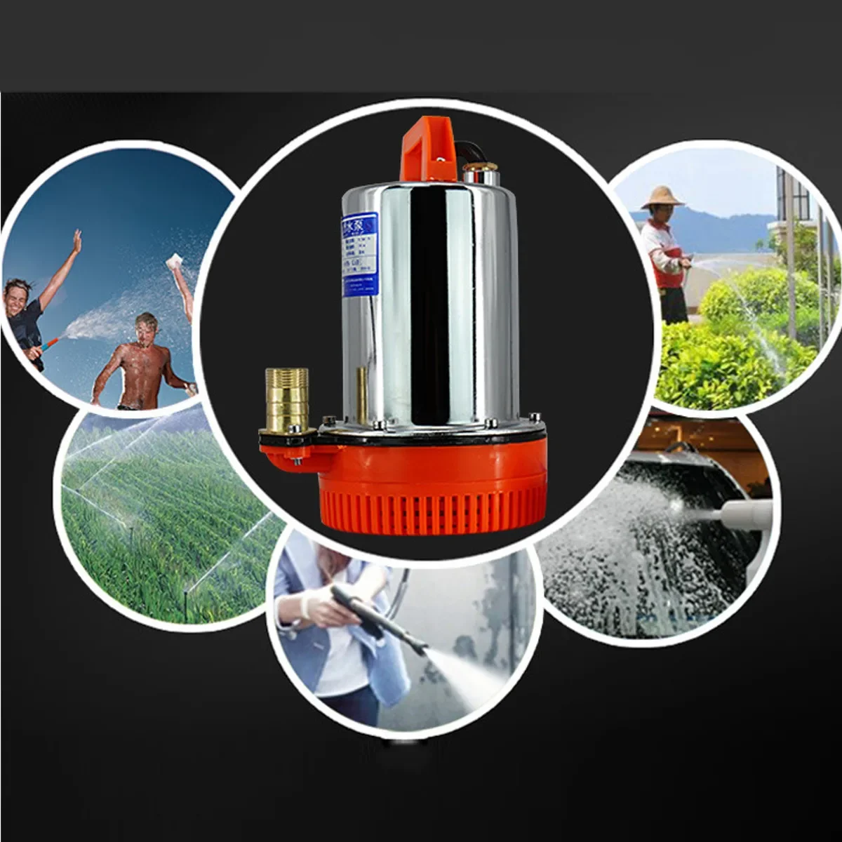 Submersible Clean Dirty Water Pump 180W 1.5HP Swimming Pool Deep Well Pump  Agricultural Irrigation 7M