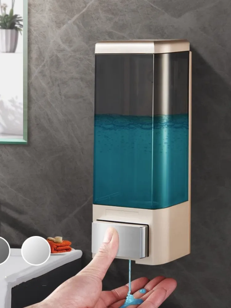 موزع صابون الحمام شامبو سائل للاستحمام 500 مل موزع صابون دش الحمام المثبت على الحائط، منتجات الفنادق #4