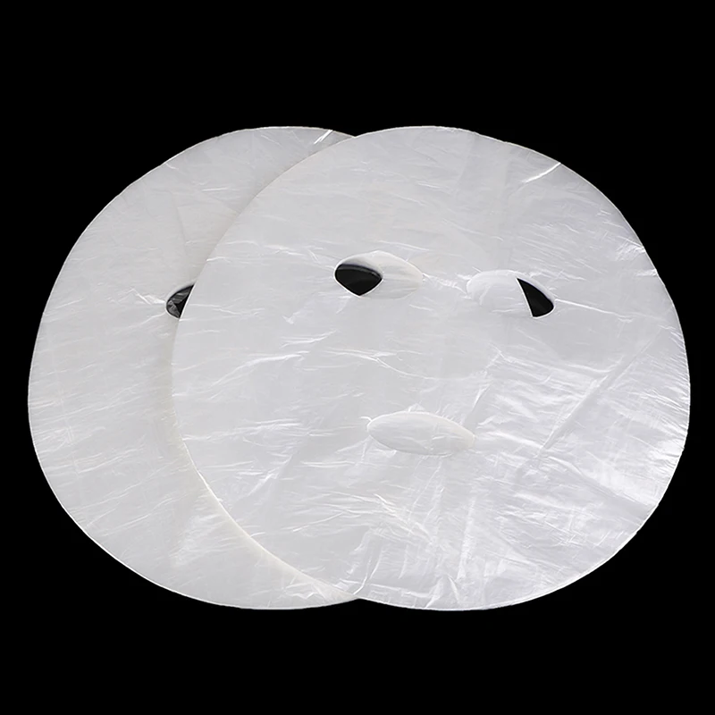 100/200 Stück Natürliche Einweg-Plastikfolie Schönheits- und Gesundheitswerkzeug Hautpflege Vollgesichts-Reinigungsmaske Einweg-Papiermasken – Detail 7