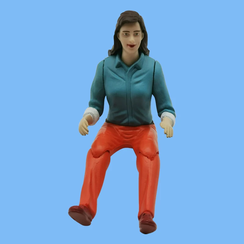 Maßstab RC Pilot Figur M/F zufällige Farbe, detaillierte Malfahrer mit Sonnenbrille für FPV Flugzeug/Rennwagen/Maßstab Boot Dekoration