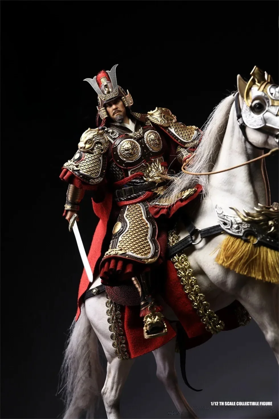 

1/12 Scale Liu Bei Action Figure - Emperor of Dynastic China Three Kingdoms Era General Horse Model 6-Inch Collectible Soldier