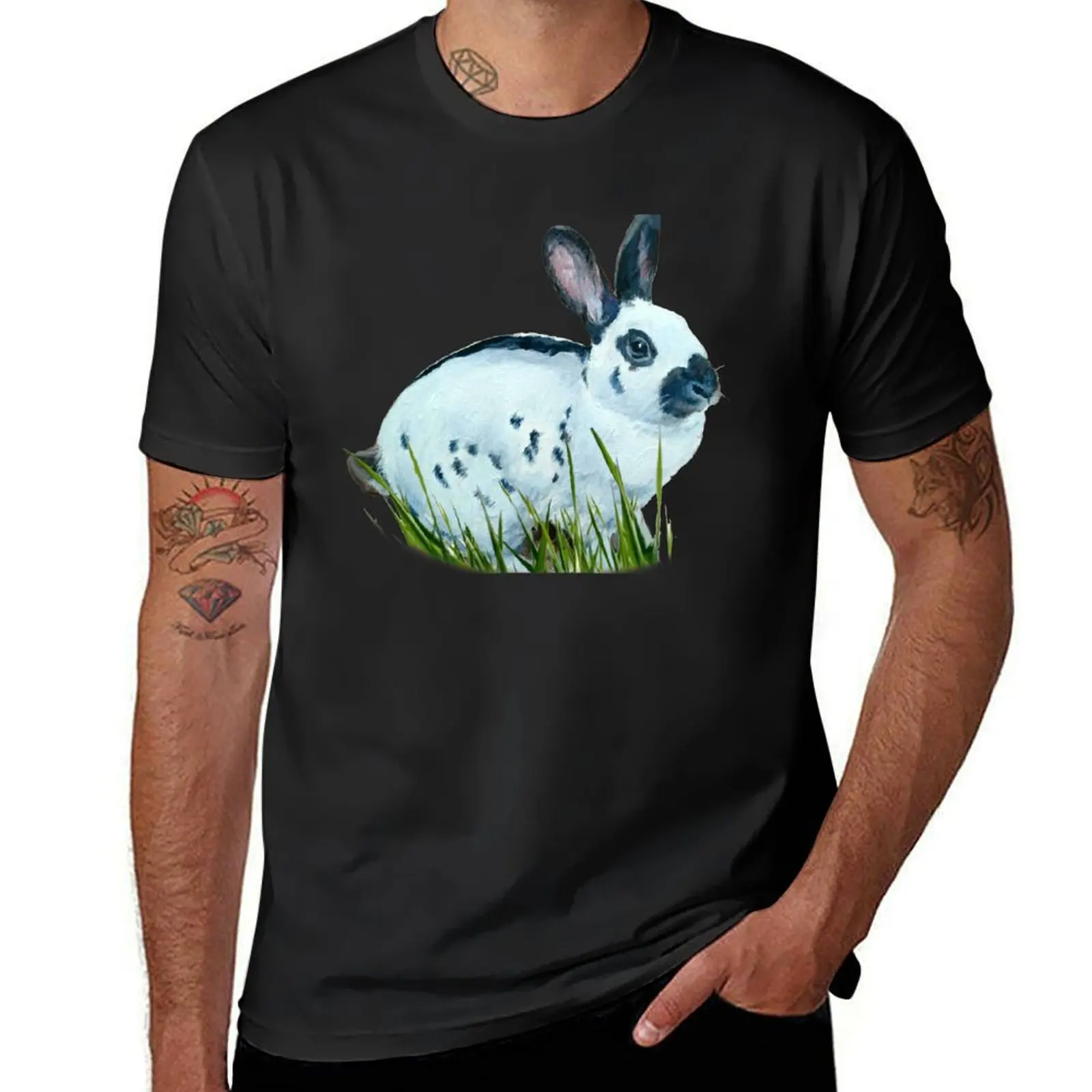 

Beautiful Cody English spot bunny T-Shirt kawaii clothes plus size tops plus sizes mens t shirts casual stylish