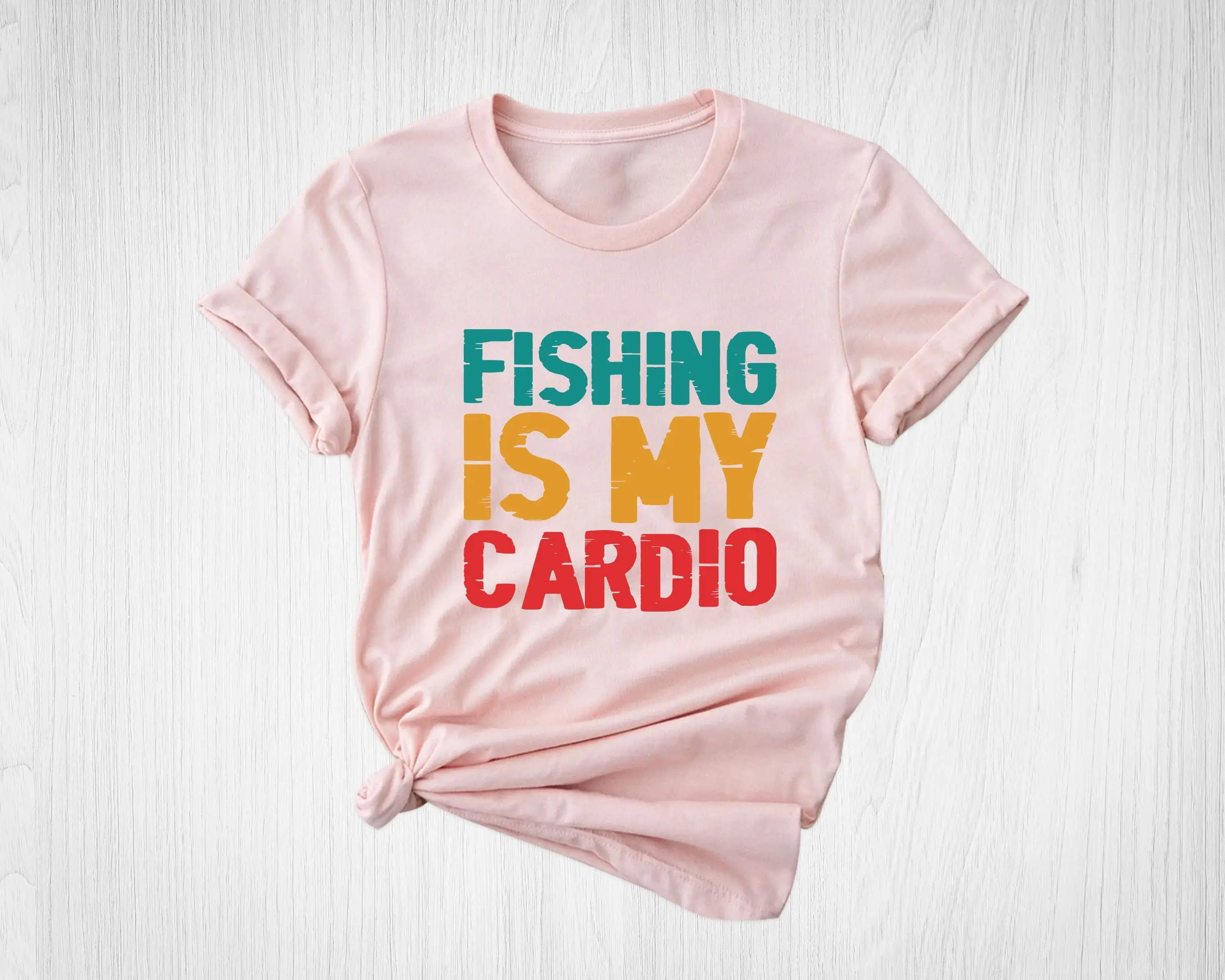 Fishing Is My Cardio T Shirt Funny Fisherman S For Men Fisher Dad