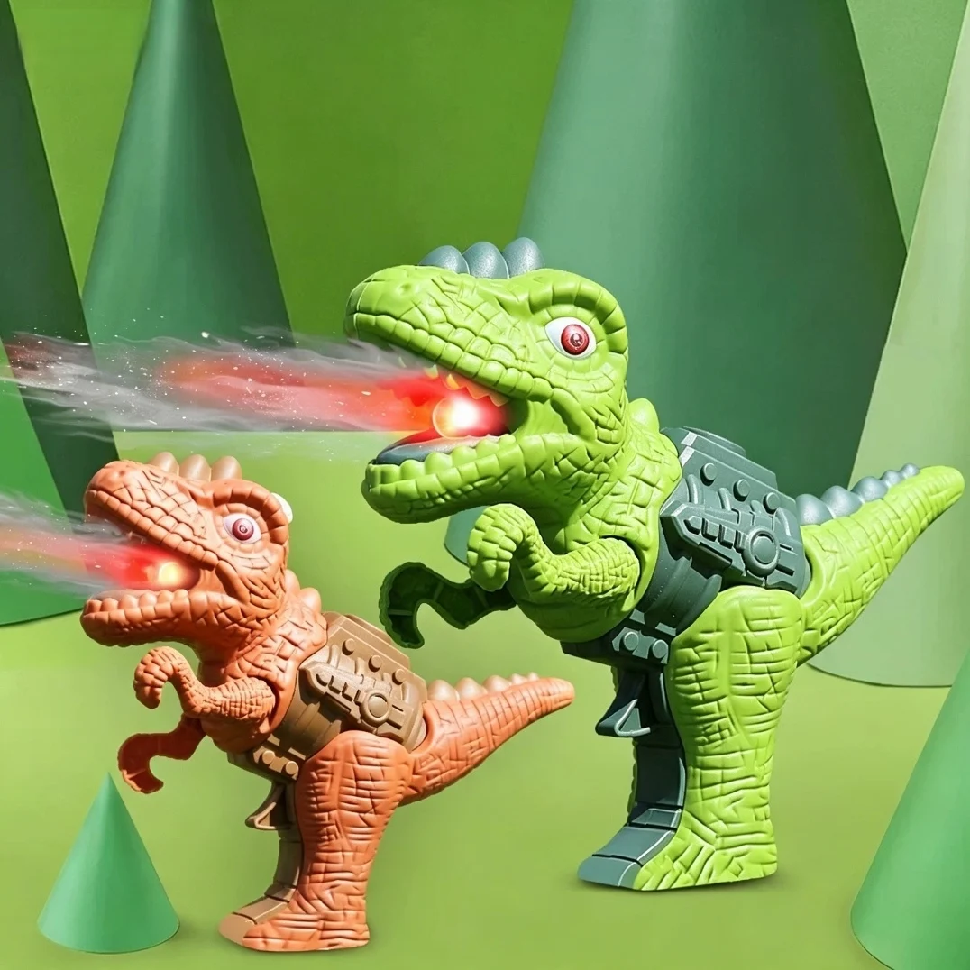 Electric Toy Spray Dinosaur Water Gun With Light Sound Mechanical Dinosaurs Model Toys