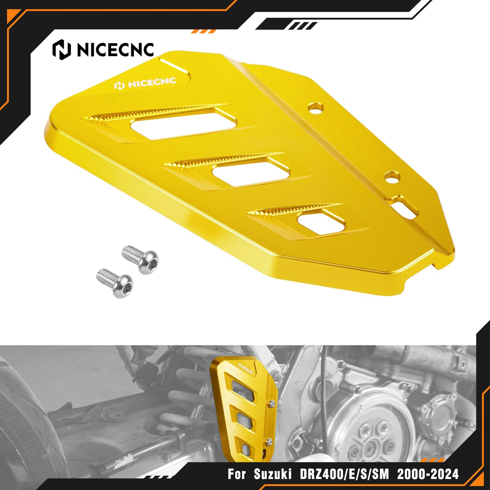

NICECNC For Suzuki DRZ400SM DRZ400S DRZ400E DRZ400 DR-Z 400SM 400S 400E 400 2000-2024 Rear Master Cylinder Guard 43571-36E20