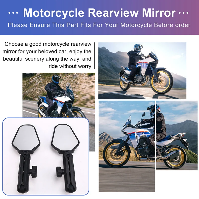 Motorcycle Rearview Mirror Accessories Adjustable Side Mirrors For Honda Transalp XL750 XL 750 Transalp 2023 2024