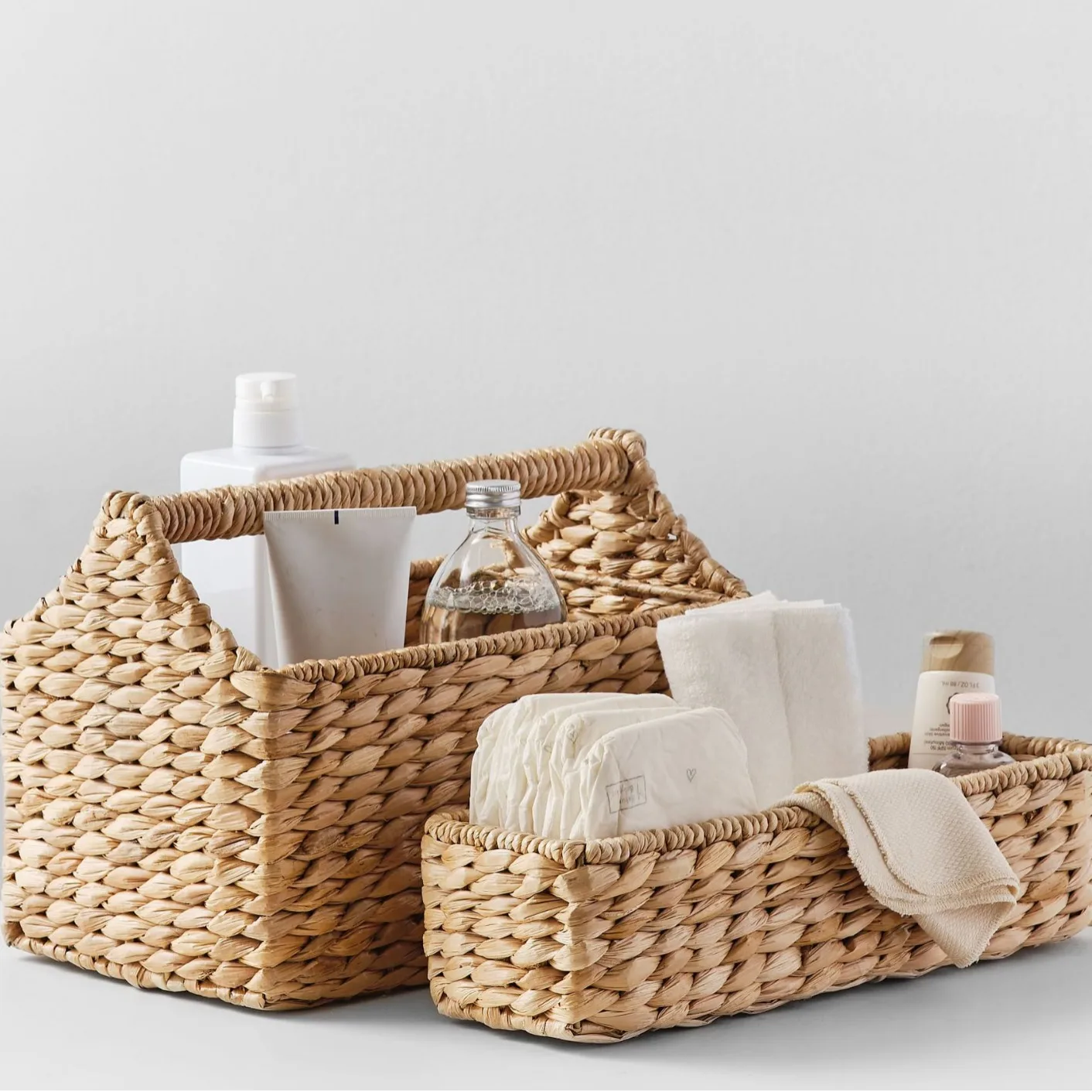 Water hyacinth storage basket Washing table Woven storage basket Toys Cosmetics storage box