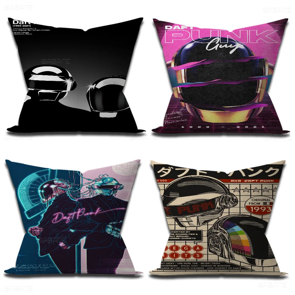 Daft Punk Maple Design Cushion Cover Happy Autumn Harvest Decor Holiday Decorati Pillow Cover