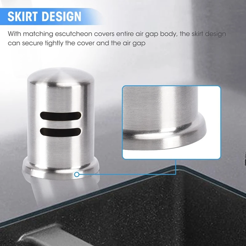 Dishwasher Air Space Cover Fit Most Air Space Bodies With Solid Brass Air Space Cover Replace Kitchen Air Space
