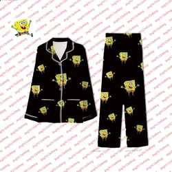 Cute pajamas set fashionable and comfortable casual home pajamas couple style SpongeBob cartoon pajamas 2024 summer new style