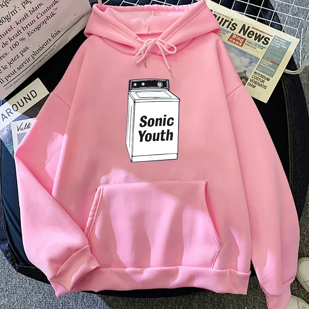 

S-Sonic Youth Music Band Harajuku Hoodies MEN Fashion Punk Handsome Manga Print Sweatshirt Cartoon Cool Boy Sense of Design Full