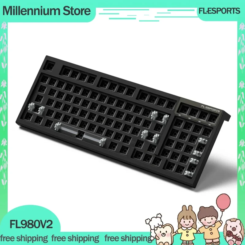 

Flesports Fl980 V2 Mechanical Keyboard Kit Wireless Bluetooth Keyboards Kits 97keys 3mode Esport Custom Hot-Swap Gamer Keyboard