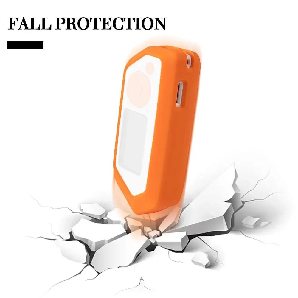 Protector de pantalla de 3 piezas, funda de silicona antideslizante naranja para Flipper Zero, accesorios de juego electrónico, regalos para niños y niñas