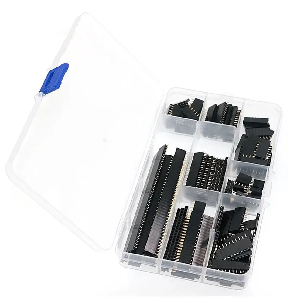 120pcs/set 2.54mm Single Row Pin Header Connector Kit For PCB Board Electrical Connection Accessories Easy Installation