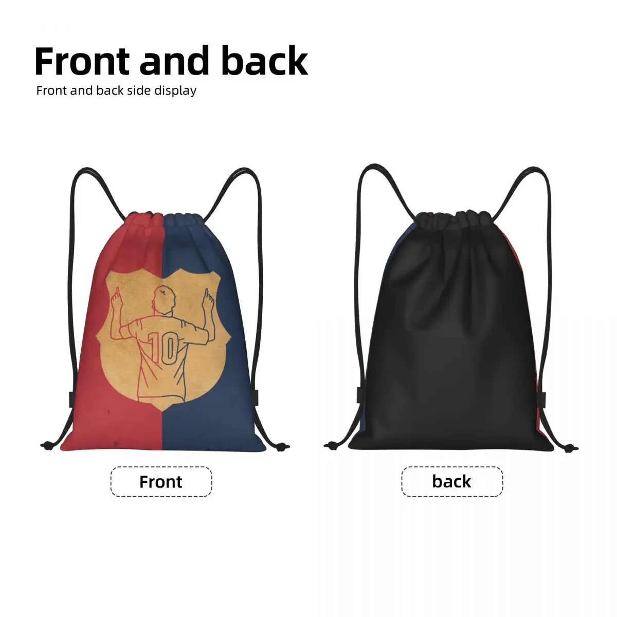 Custom Classic Football Soccer Legend  10 Drawstring Backpack Sports Gym Bag For Women Men Maradonas Training Sackpack