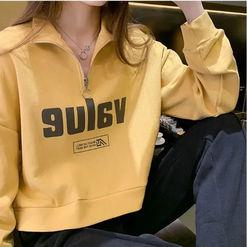 Losse Koreaanse Mode Baggy Dames Sweatshirts Nieuw In Vrouwelijke Top Kpop Hoge Kwaliteit Pullovers Esthetische Harajuku Streetwear Y 2K M