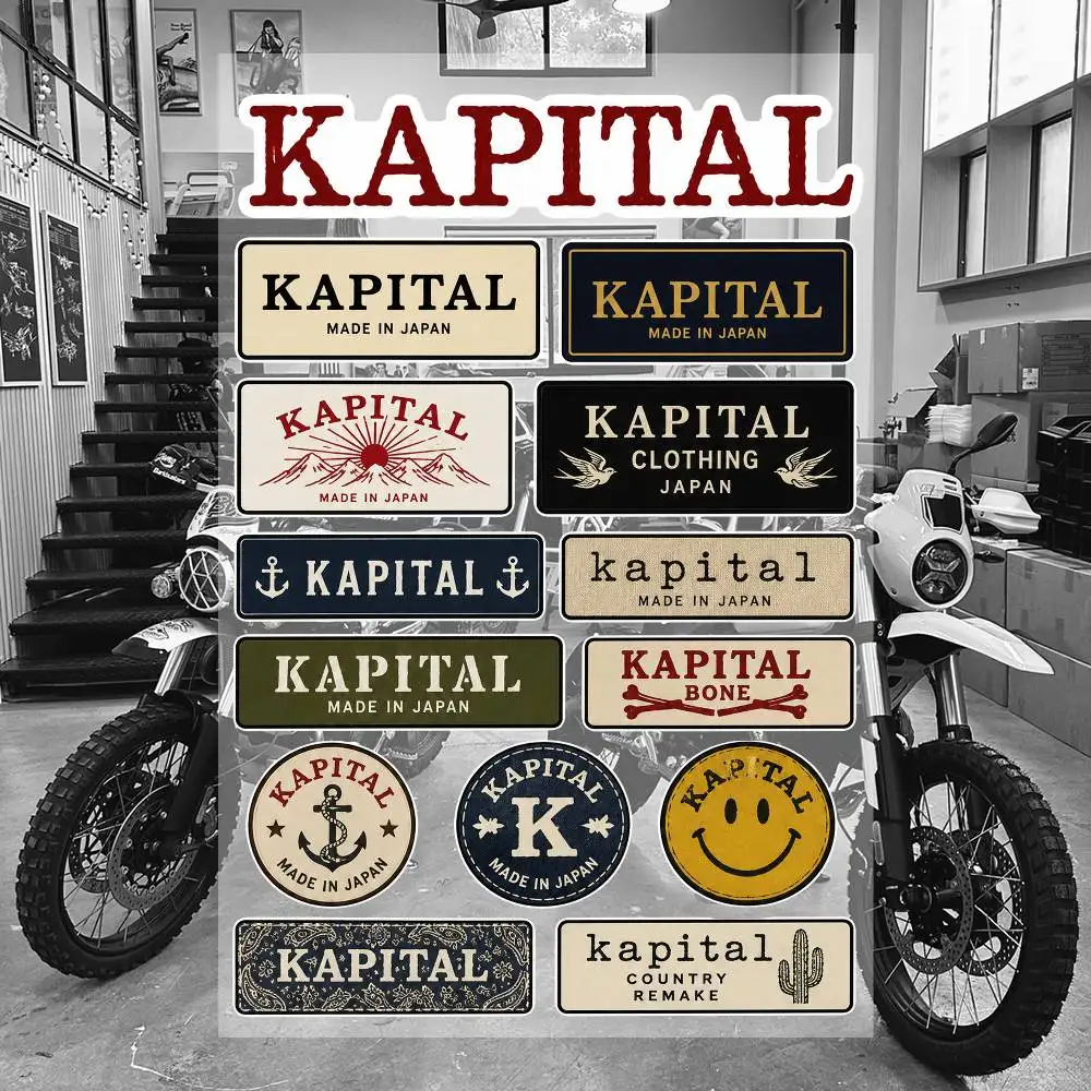 K-A-PI-TA-L- Ästhetische Graffiti Wasserfeste PVC-Aufkleber für Auto Motorrad Skateboard Helm Notizbuch