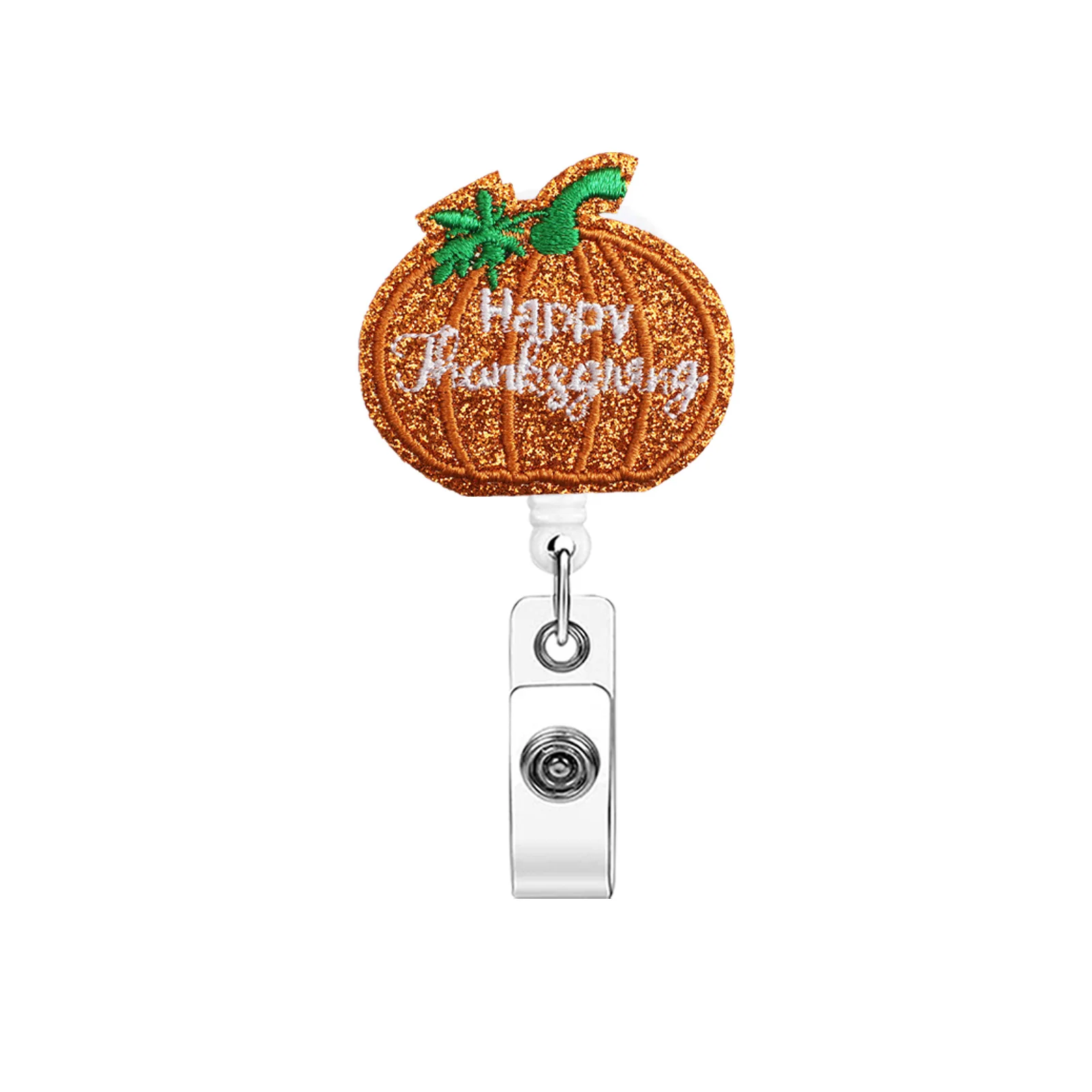 รอกป้ายประจำตัววันหยุด ที่ใส่ป้ายประจำตัวแบบพับเก็บได้สำหรับเทศกาล คลิปป้ายขอบคุณพระเจ้า สีสันสดใสสำหรับโรงเรียนสำนักงานพยาบาล